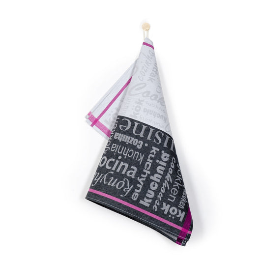 International Kitchen - Fuchsia Tea Towels