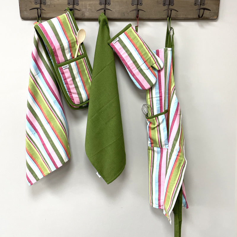 Recycled Cotton Tea Towels - Set of 2 - Green