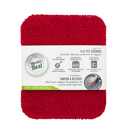 FLAT Pot Scrubber - Single - Solid Colour
